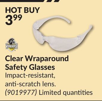 Princess Auto Clear wraparound safety glasses offer