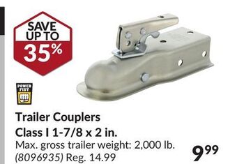 Princess Auto Trailer couplers class i 1-7/8 x 2 in. offer