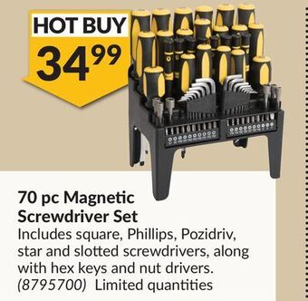 Princess Auto 70 pc magnetic screwdriver set offer