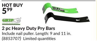 Princess Auto Grip 2 pc heavy duty pry bars offer
