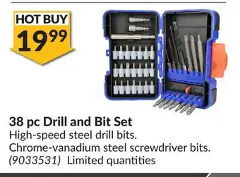 Princess Auto 38 pc drill and bit set offer