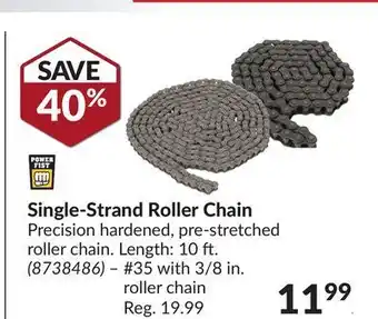 Princess Auto Power fist single-strand roller chain offer