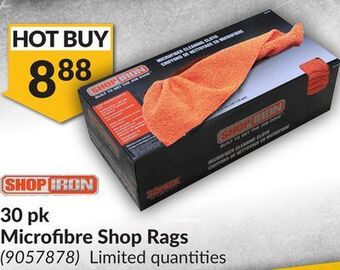 Princess Auto 30 pk microfibre shop rags offer