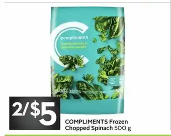 Sobeys Compliments Frozen Chopped Spinach offer