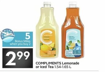 Sobeys Compliments Lemonade or Iced tea offer