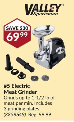 Princess Auto #5 electric meat grinder offer