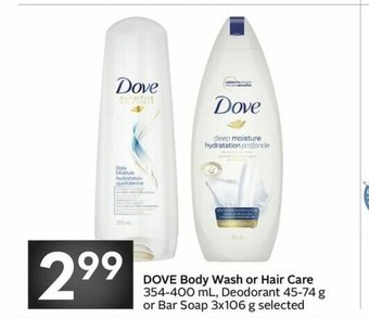 Sobeys Dove Body Wash or Hair Care offer