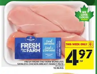 Food Basics Fresh From The Farm Boneless Skinless Chicken Breast Family Pack offer