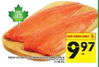 Food Basics Fresh Atlantic Salmon Fillets Family Pack offer