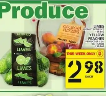 Food Basics Limes Yellow Peaches offer