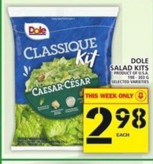 Food Basics Dole Salad KIts offer