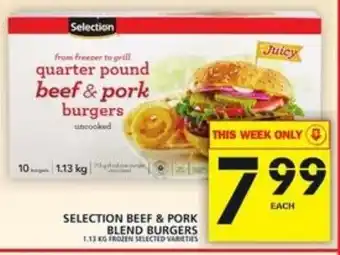 Food Basics Selection Beef & Pork Blend Burgers offer