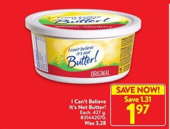 Walmart I can't believe it's not butter offer