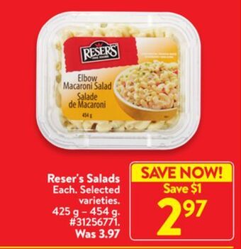 Walmart Reser's salads offer