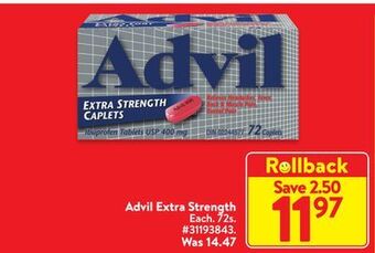 Walmart Advil extra strength offer