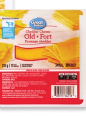Walmart Great value cheese slices offer