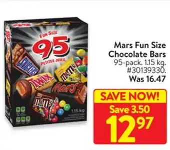 Walmart Mars fun size chocolate bars offer