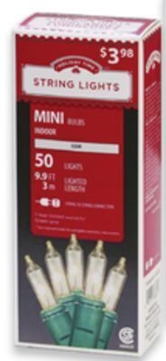 Walmart 50-count holiday time christmas string lights offer