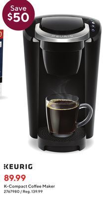 Staples Keurig k-compact coffee maker offer