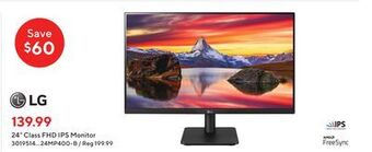 Staples Lg 24" class fhd ips monitor offer