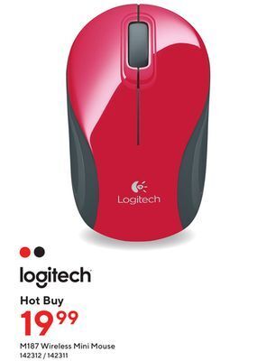 Staples Logitech m187 wireless mini mouse offer