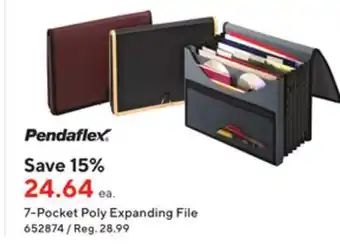 Staples Pendaflex 7-pocket poly expanding file offer