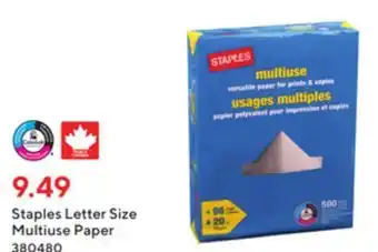 Staples Staples letter size multiuse paper offer