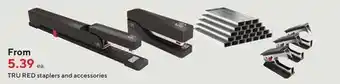 Staples Tru red staplers and accessories offer