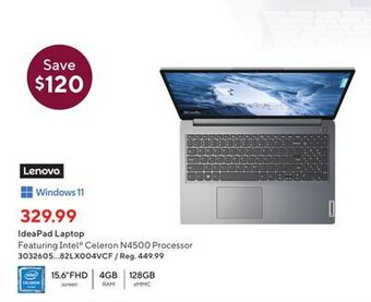 Staples Lenovo ideapad laptop offer