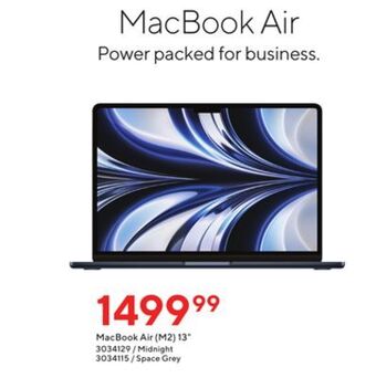 Staples Apple macbook air (m2) 13" offer