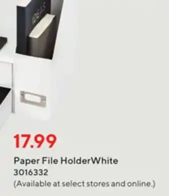 Staples Gry mattr paper file holder white offer