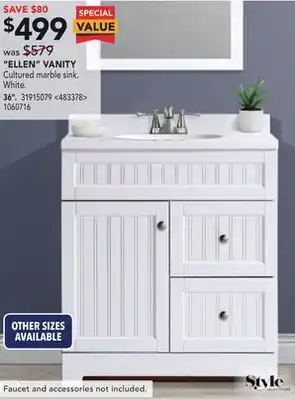 Lowe's Style selection "ellen" vanity 36" offer