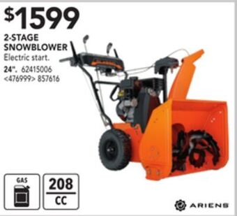 Lowe's Ariens 2-stage snowblower 24" offer