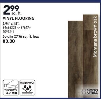 Lowe's Mono serra vinyl flooring 5.94" x 48" offer