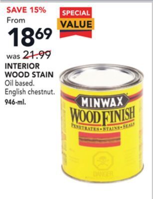 Lowe's Minwax interior wood stain offer