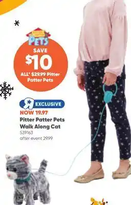 Toys R us Pitter patter pets walk along cat offer