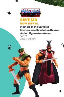 Toys R us Mattel masters of the universe masterverse revelation deluxe action figure assortment offer