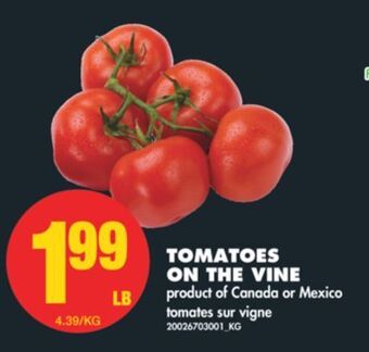 No Frills Tomatoes on the vine offer