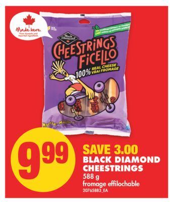 No Frills Black diamond cheestrings, 588 g offer