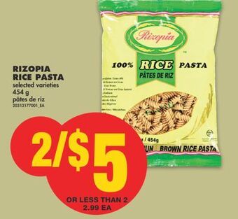 No Frills Rizopia rice pasta, 454 g offer