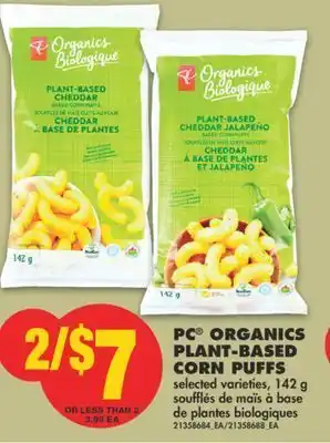 No Frills Pc® organics plant-based corn puffs, 142 g offer