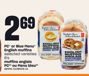 Independent Grocer Pc® or blue menu® english muffins, 6's offer