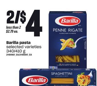 Independent Grocer Barilla pasta, 340/410 g offer