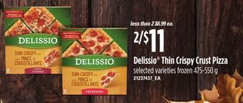 Independent Grocer Delissio® thin crispy crust pizza, 475-550 g offer