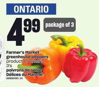 Independent Grocer Farmer's market™ greenhouse peppers, 3's offer