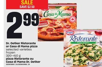 Independent Grocer Dr. oetker ristorante or casa di mama pizza, 320-410 g offer