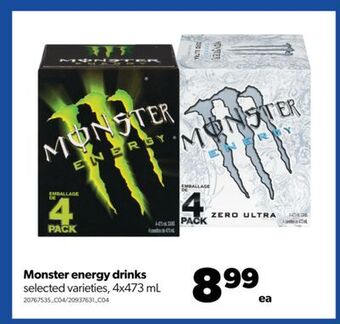 Real Canadian Superstore Monster energy drinks,4x473 ml offer