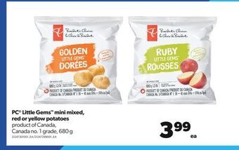Real Canadian Superstore Pc® little gems™ mini mixed, red or yellow potatoes, 680 g offer