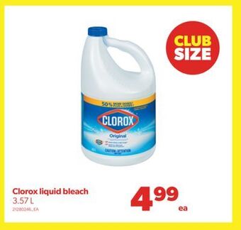 Real Canadian Superstore Clorox liquid bleach, 3.57 l offer