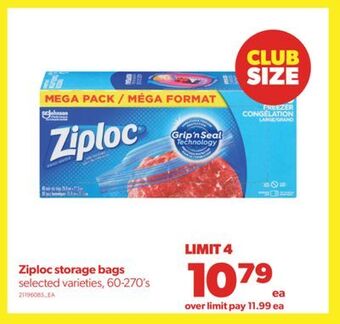 Real Canadian Superstore Ziploc storage bags, 60-270's offer